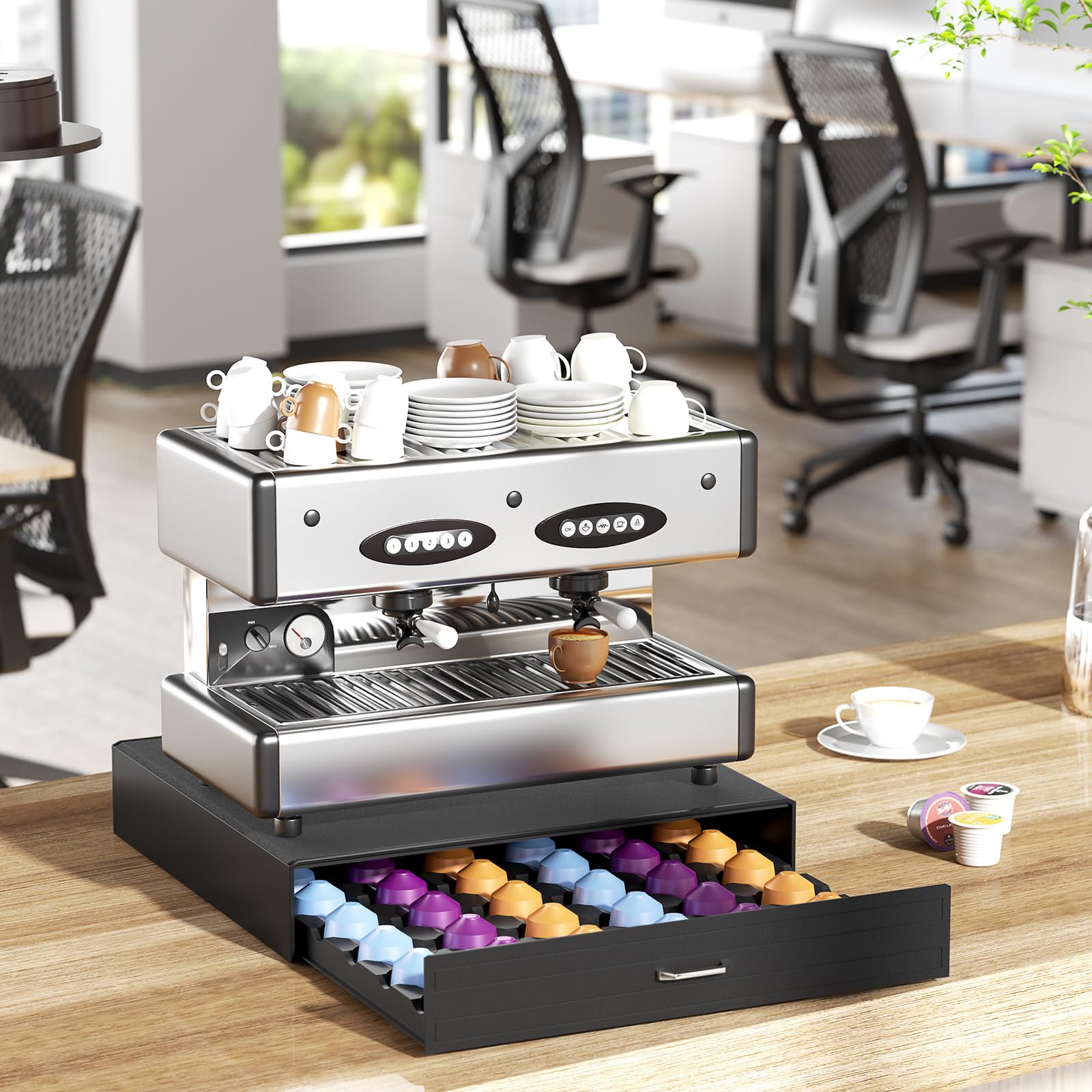 SZQINJI dimensiones compactas para caber en cualquier estación de café