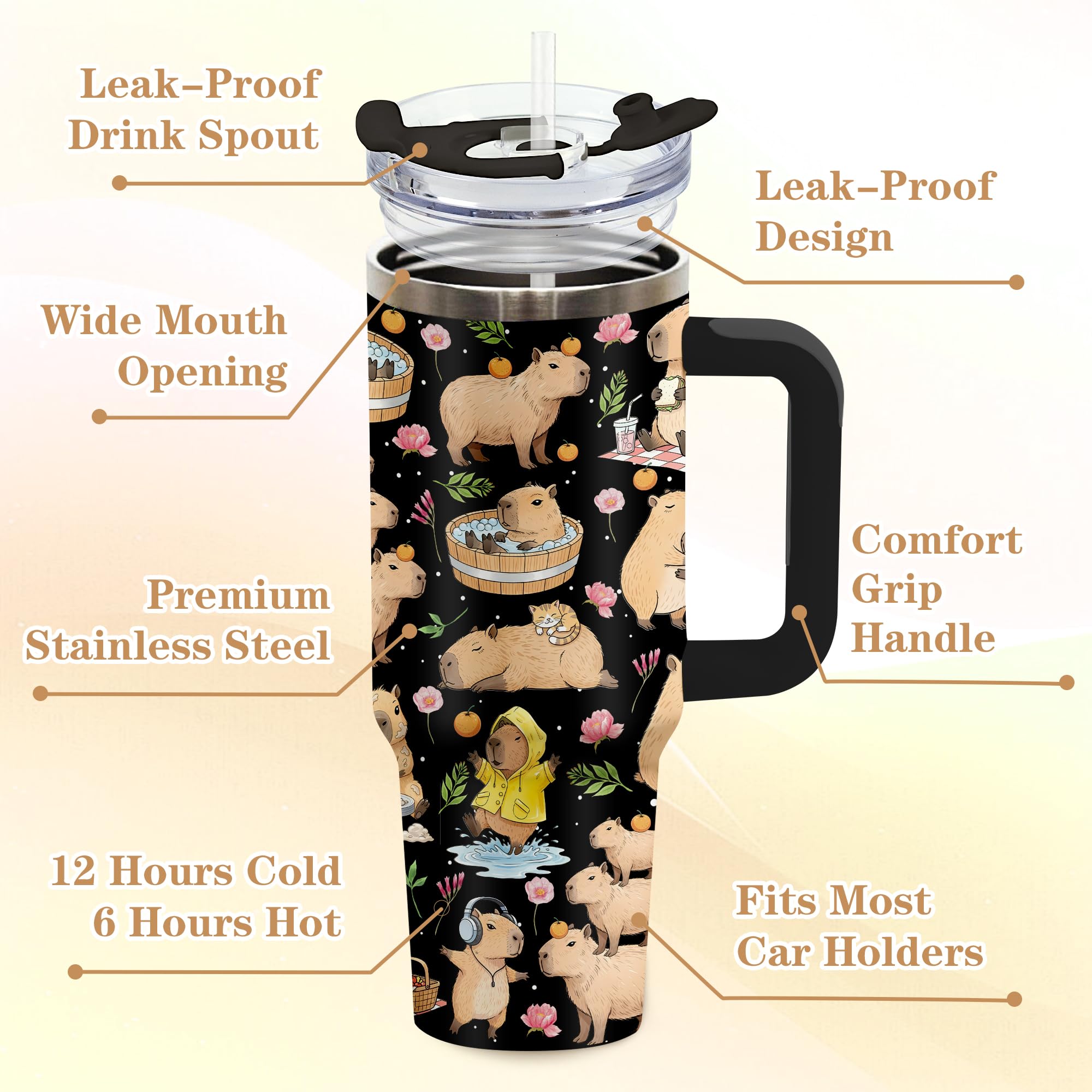 SZWNHS Capibara-manija-ergonomica para llevarla con comodidad.