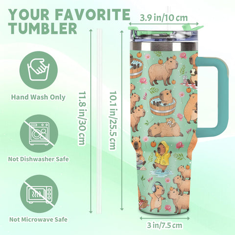 SZWNHS capibara, acero inoxidable premium para bebidas frías o calientes