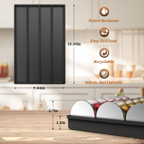 SZWQILIN organizador de pods 40 cápsulas, ahorro de espacio en la cocina.