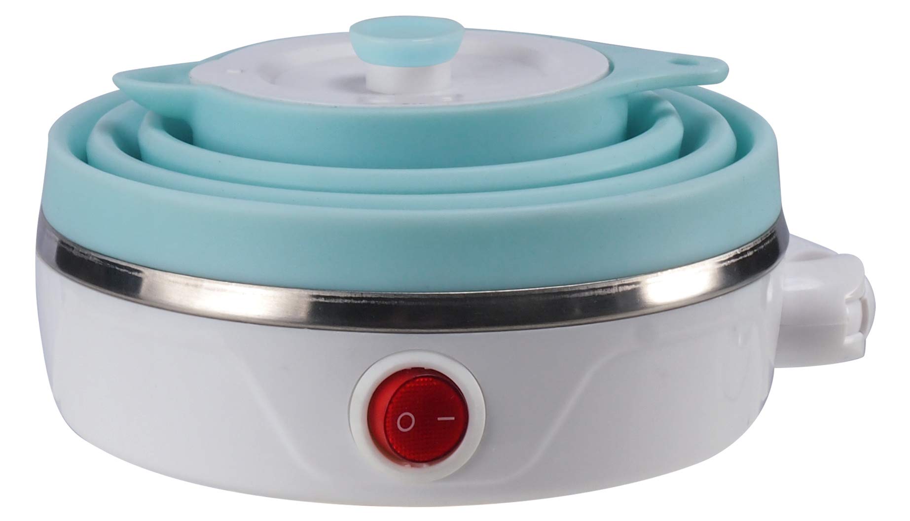 Capacidad de 600 ml en hervidor compacto para bebidas rápidas.