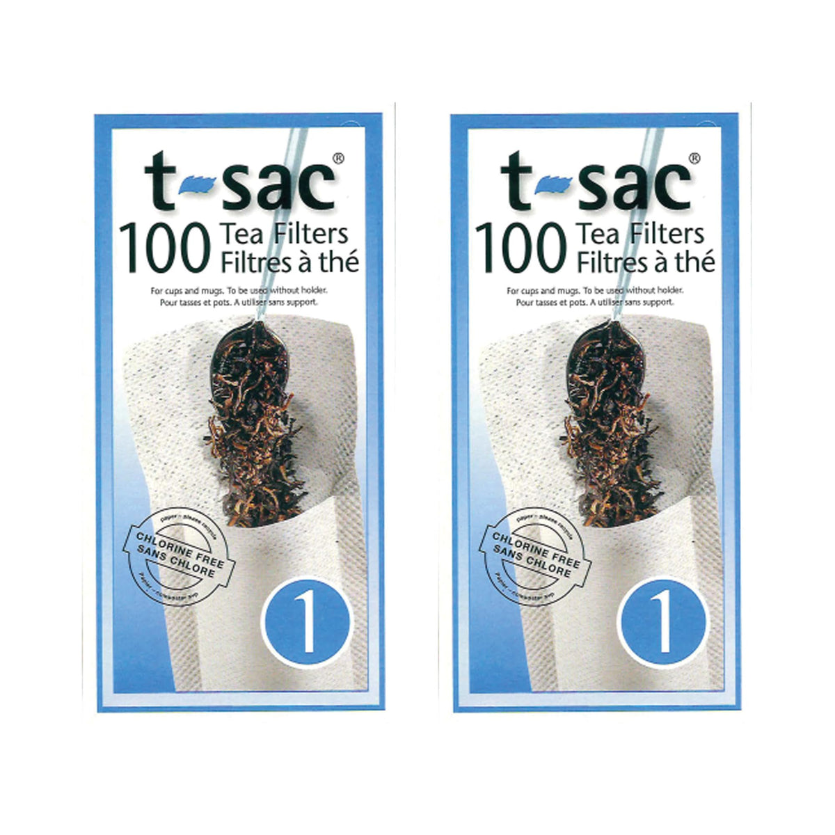 T-Sac bolsas filtrantes para una taza, infusión limpia y rápida.