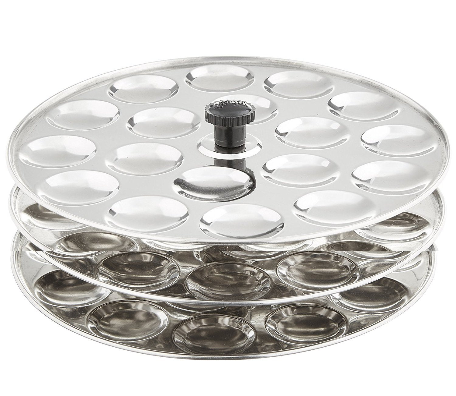 Tabakh MIS-103: estante mini idli de 3 niveles en acero inoxidable para vapor rápido