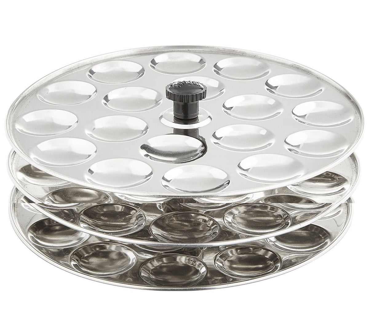 Tabakh MIS-103: estante mini idli de 3 niveles en acero inoxidable para vapor rápido