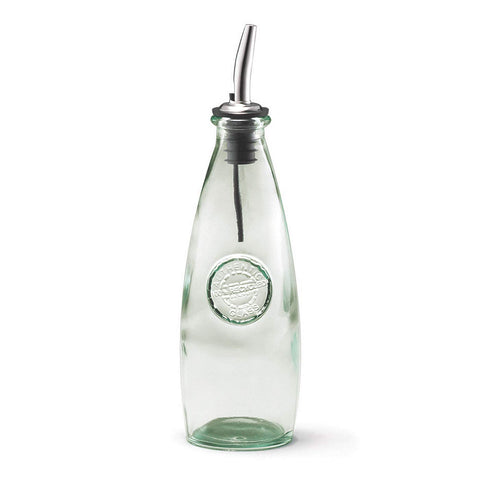 Tablecraft botella aceite y vinagre en vidrio verde reciclado lista para aderezos caseros