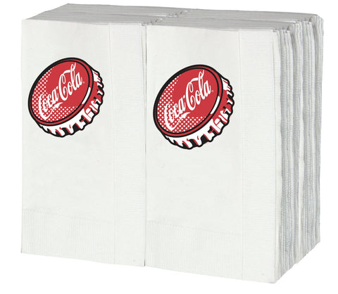 Tablecraft CC402: servilletas graficas blancas de 100 unidades, perfectas para cócteles y bodas.