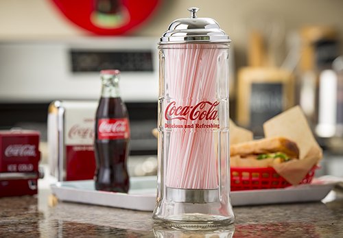 TableCraft Coca-Cola: pajillas envueltas o sin envolver listas para uso inmediato.