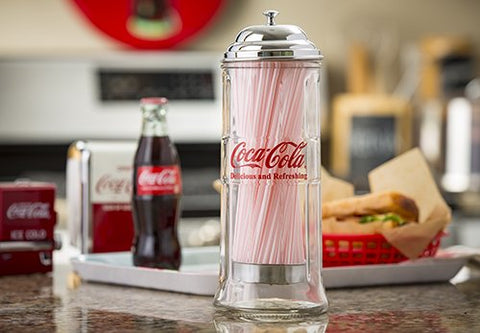 TableCraft Coca-Cola: pajillas envueltas o sin envolver listas para uso inmediato.