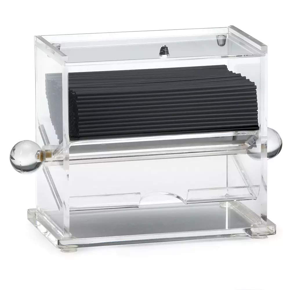 Tablecraft dispensador de agitadores acrílico de 5-1/2 pulgadas para remezclar bebidas.
