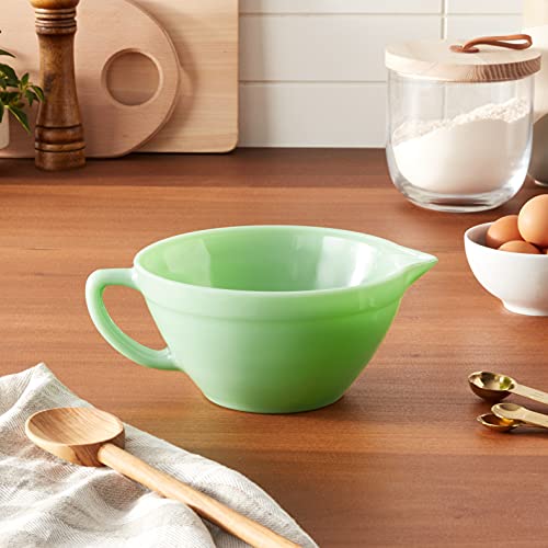 TableCraft Jadeite Vidrio Tazón Mezclador medidas 9-5x7-5x4 para recetas
