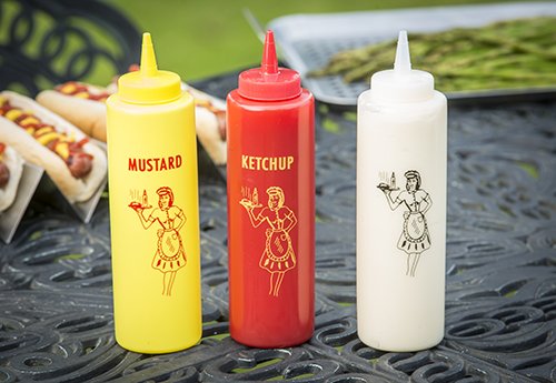 TableCraft Nostalgia: botella de salsa de tomate perfecta para hamburguesas y papas.