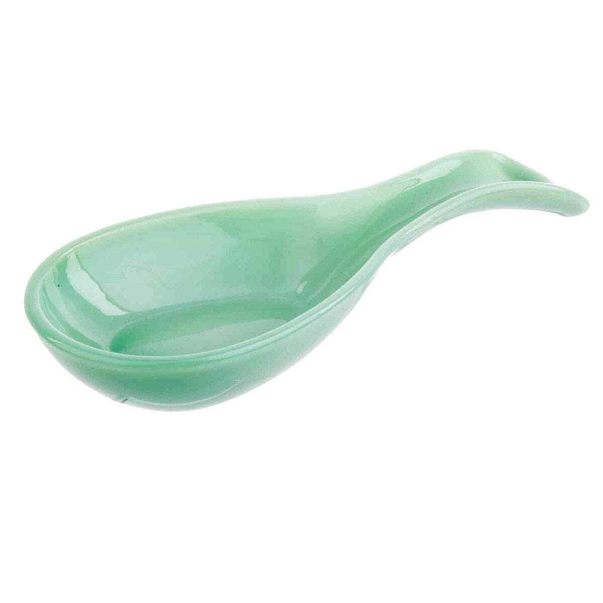 Tablecraft reposacucharas de vidrio jadeita verde para mantener cucharas organizadas.
