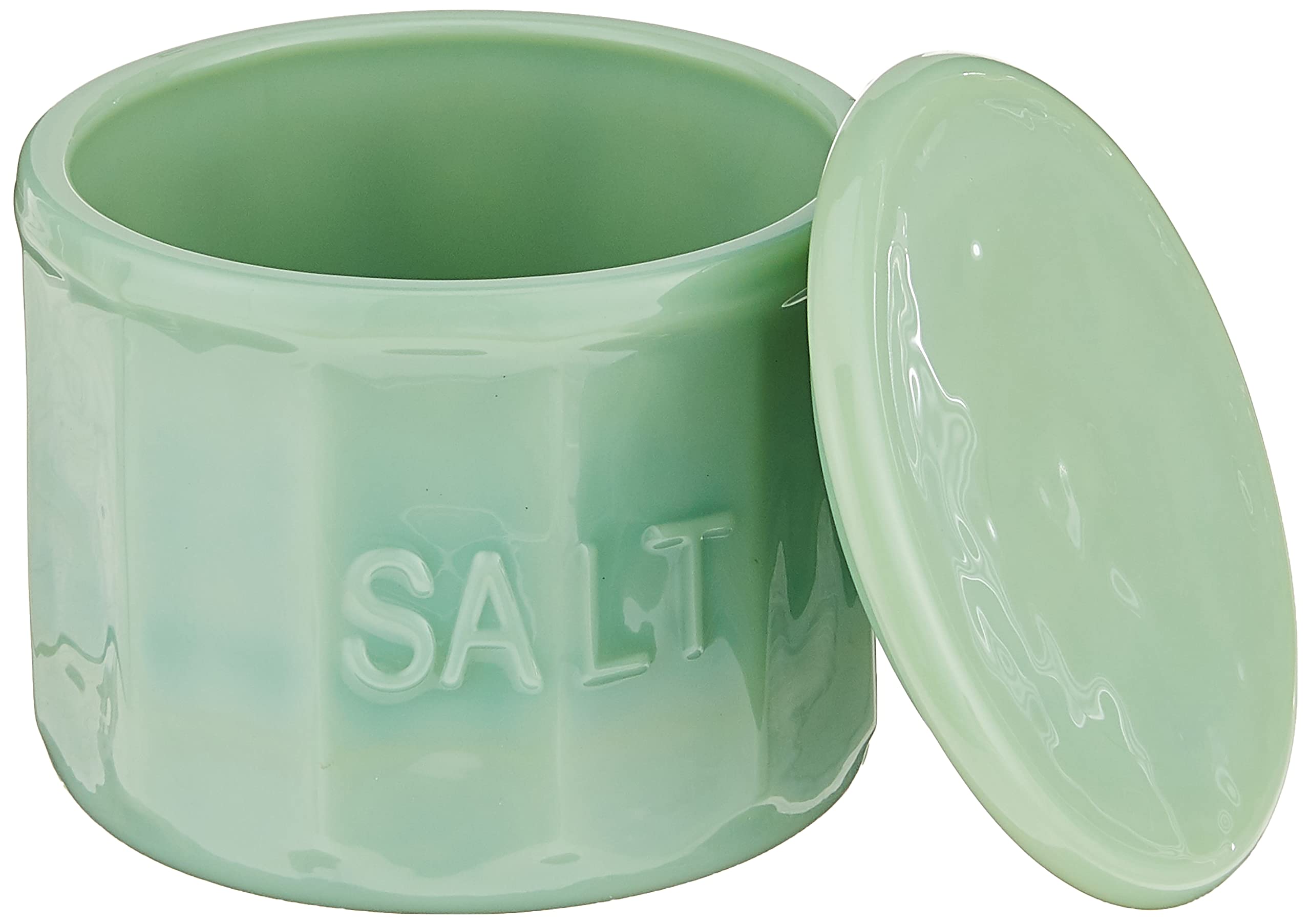 Tablecraft salero con tapa Jadeite Verde; fácil de limpiar y apto para lavavajillas.