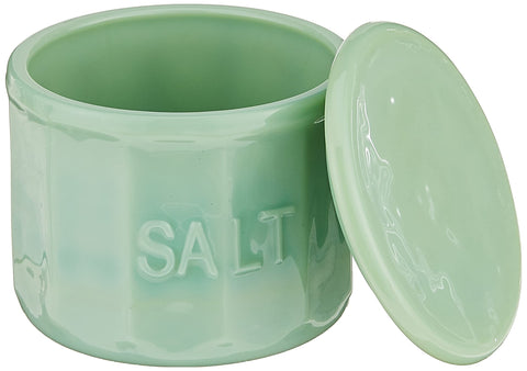 Tablecraft salero con tapa Jadeite Verde; fácil de limpiar y apto para lavavajillas.