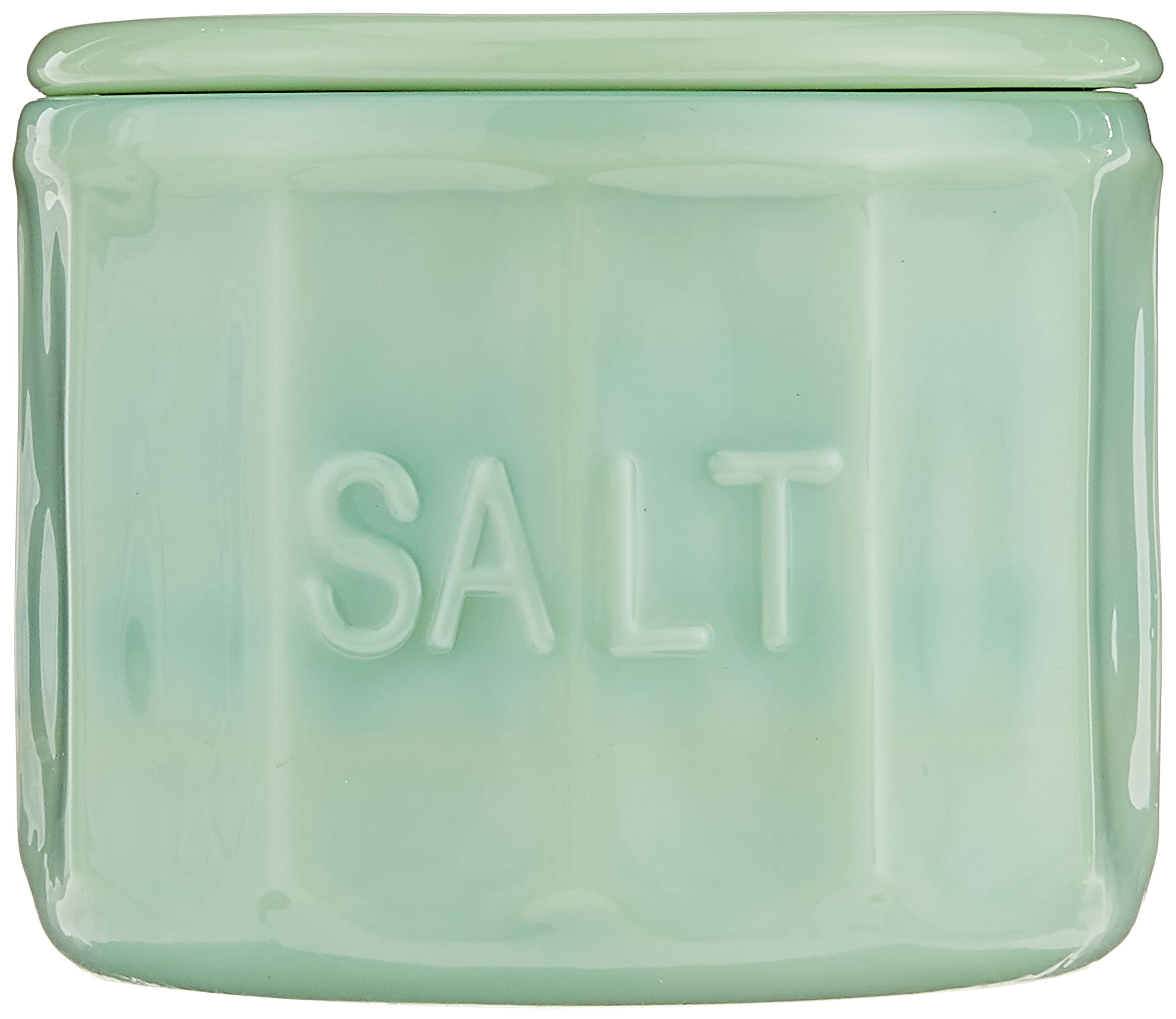 Tablecraft salero Jadeite Verde, vidrio resistente, mantiene la sal fresca y al alcance.