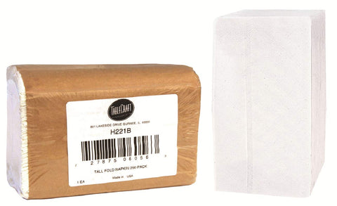 Tablecraft servilletas altas de 7,5 x 13,5 pulgadas listas para uso diario.