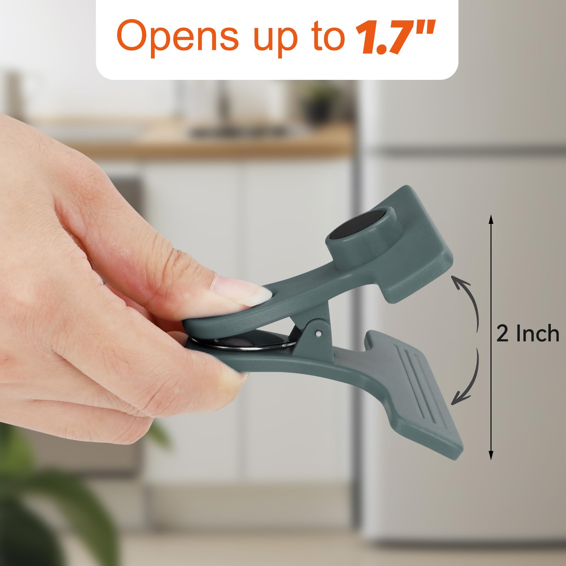 TACGEA clip con dientes de goma para un agarre anti deslizante en bolsas.