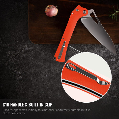 TACRAY cuchillo plegable para frutas y verduras con hoja afilada