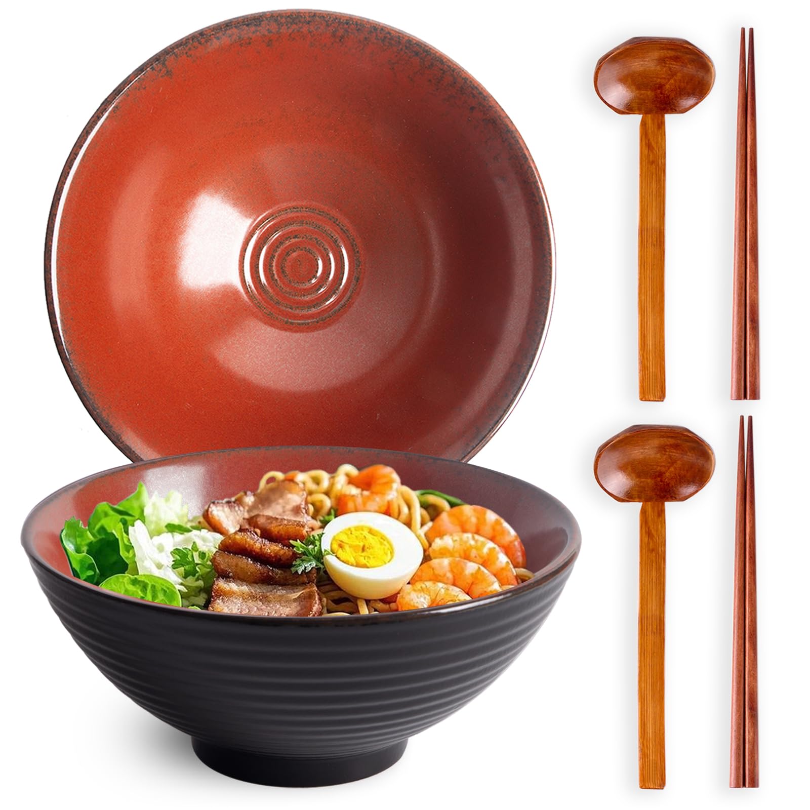 Tacuhy cuenco ramen japonés 40oz, ideal para porciones generosas.