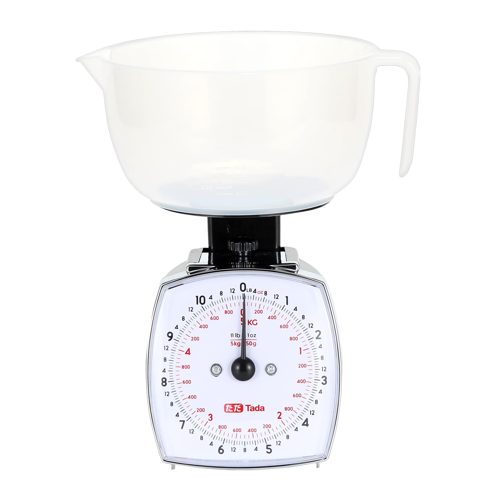 TADA escala analógica de alimentos con dial claro para medidas precisas en cocina.