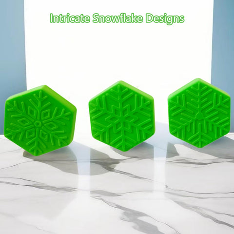 Tadonyny moldes silicona copos nieve hexagonales juegos de colores, mezclas vibrantes.