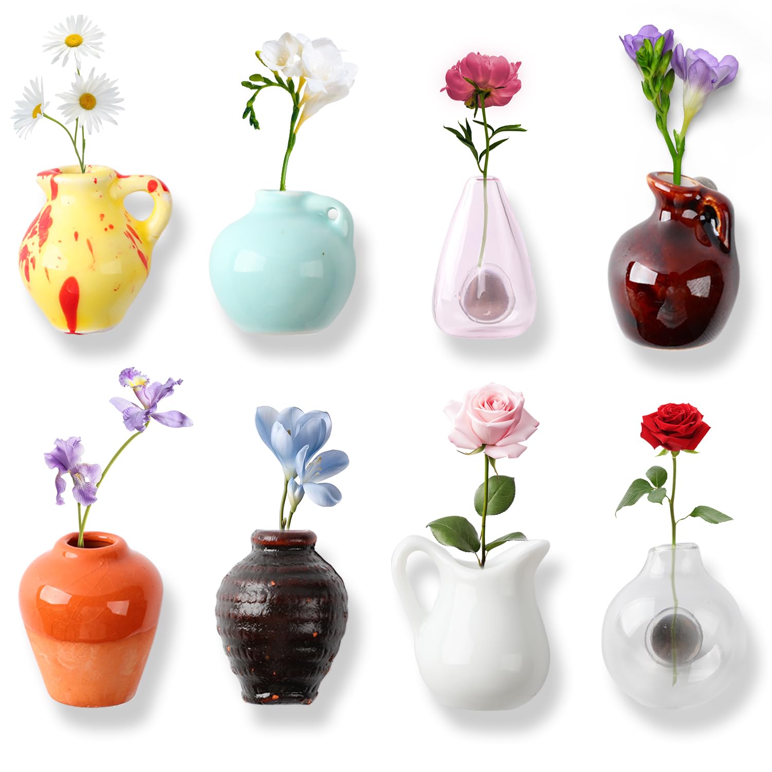 Taduno imán mini vaso tridimensional para nevera, decora y sujeta notas.