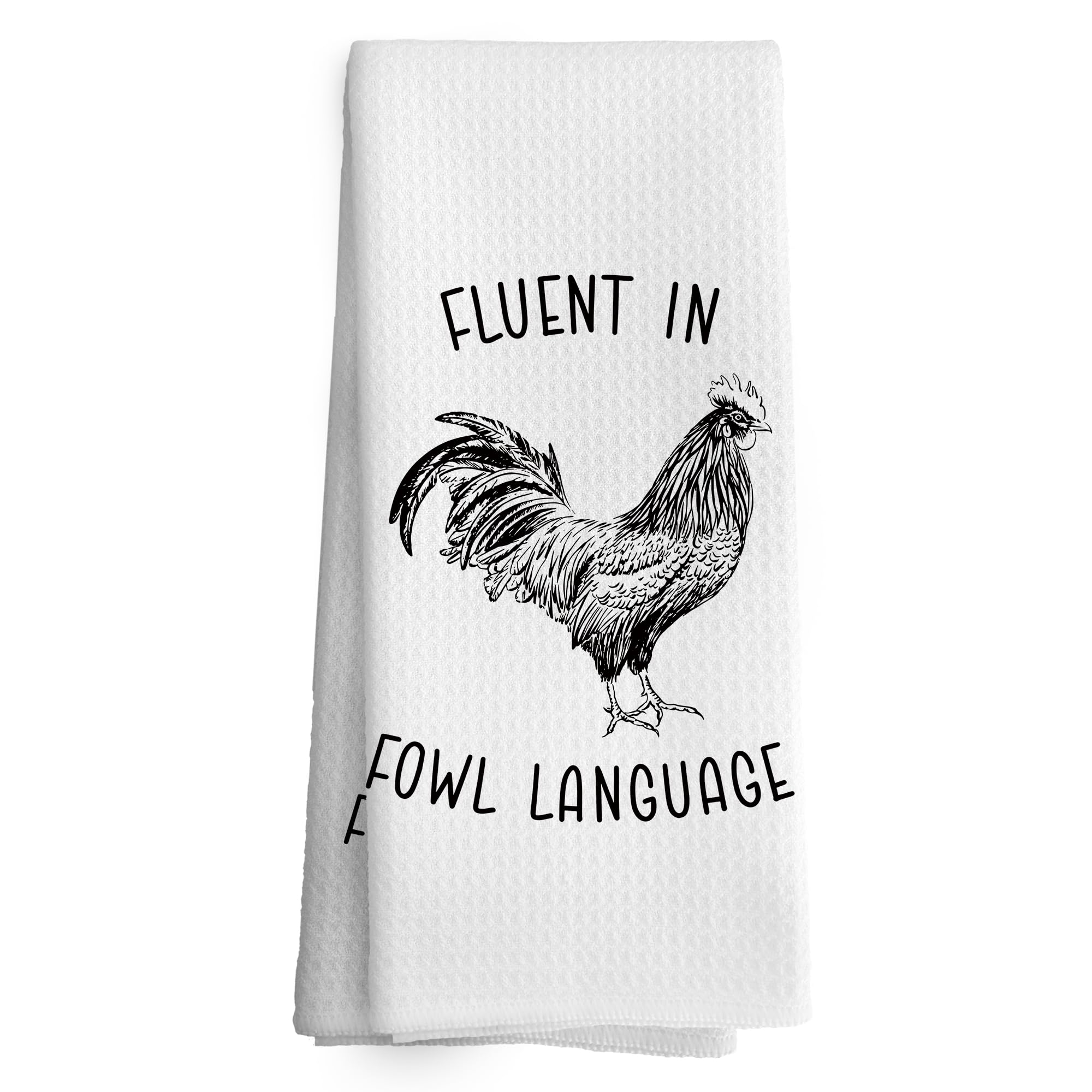TAEDIN: toalla de cocina con diseño de pollo y frases decorativas.