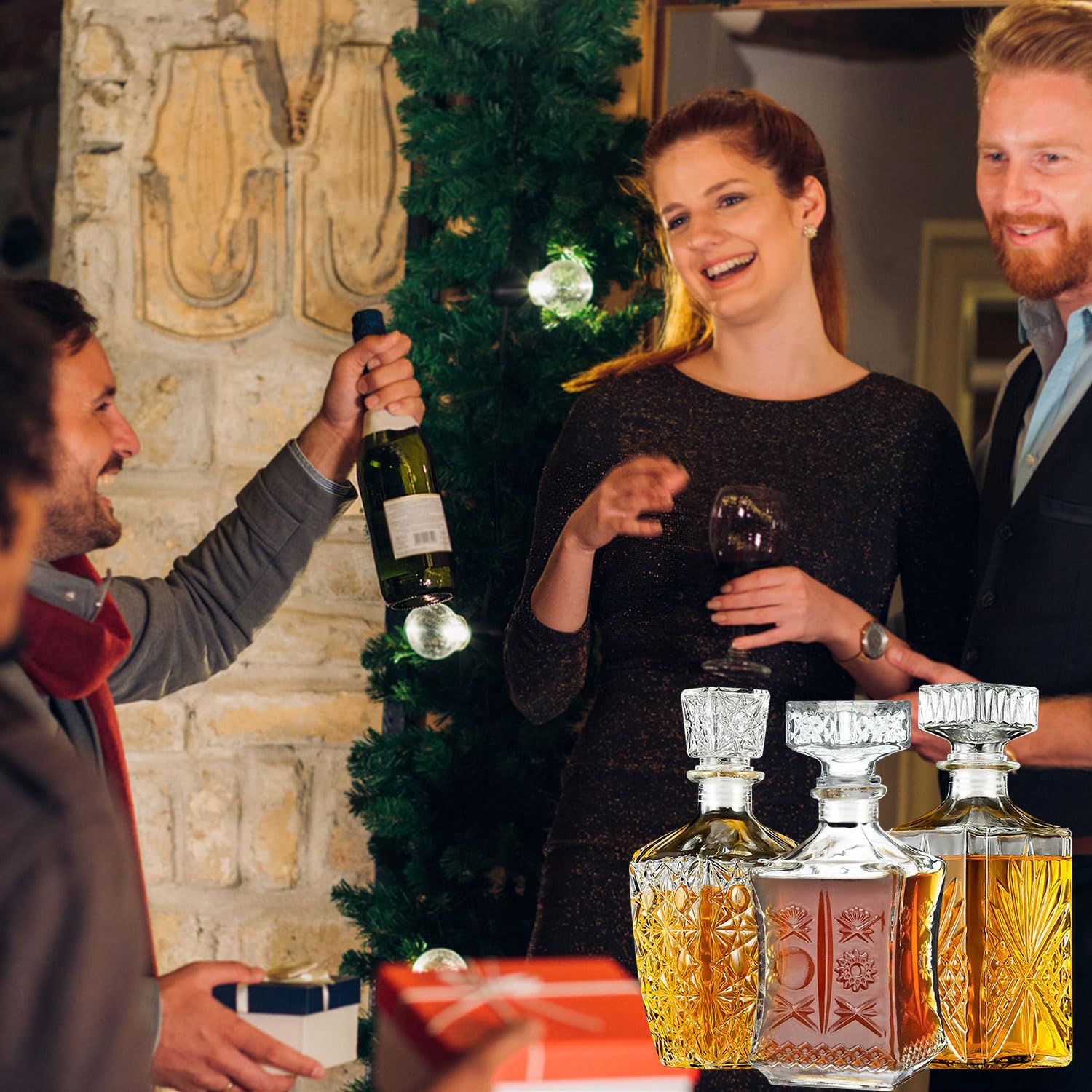 Taeyonk decantador whisky 28oz-31oz capacidad adecuada para degustaciones