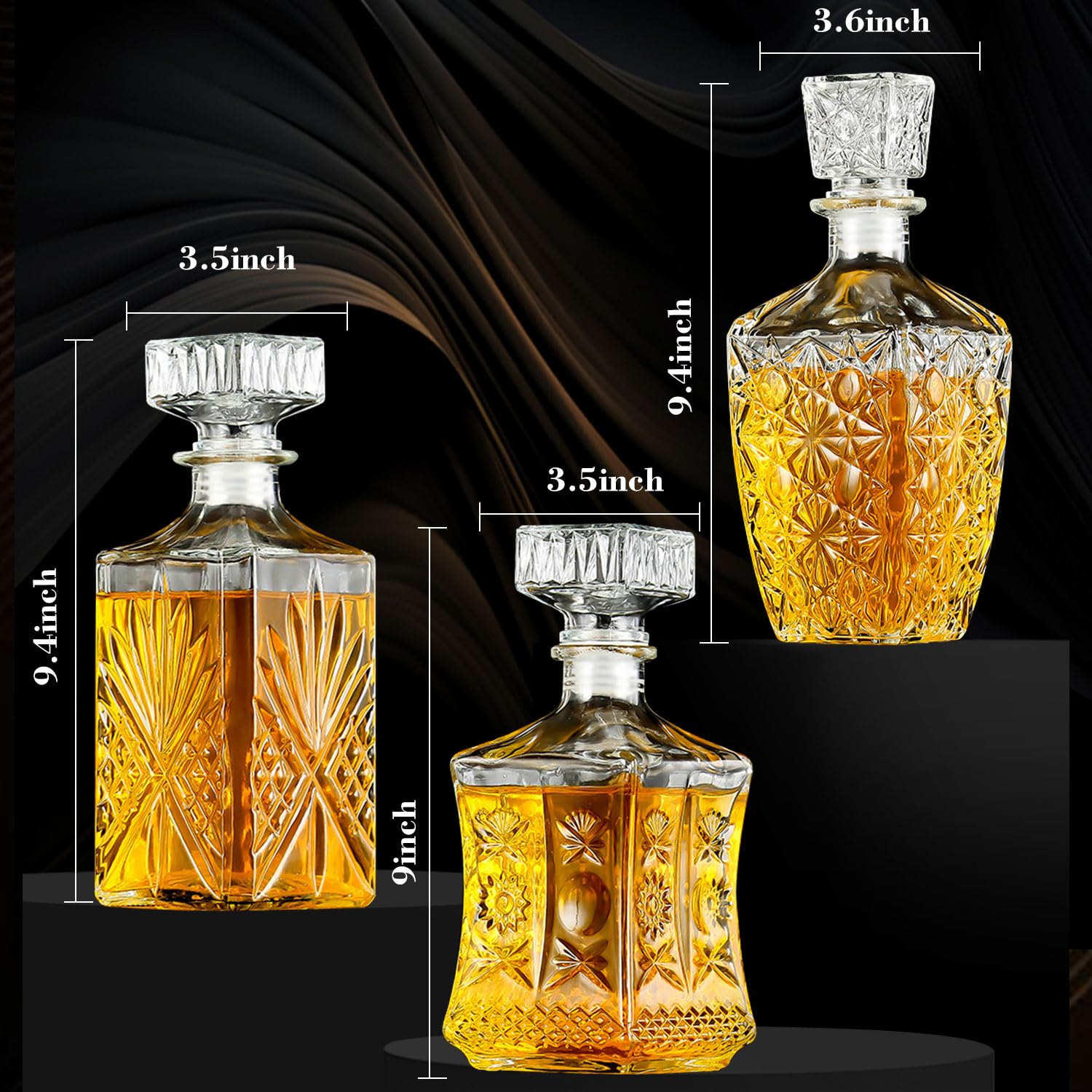 Taeyonk decantador whisky con tapa superior mantiene fresca la bebida