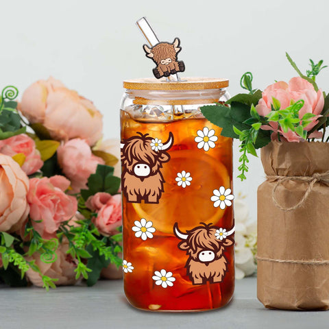 Tagdank Tapa de alta calidad Highland cow, segura y duradera