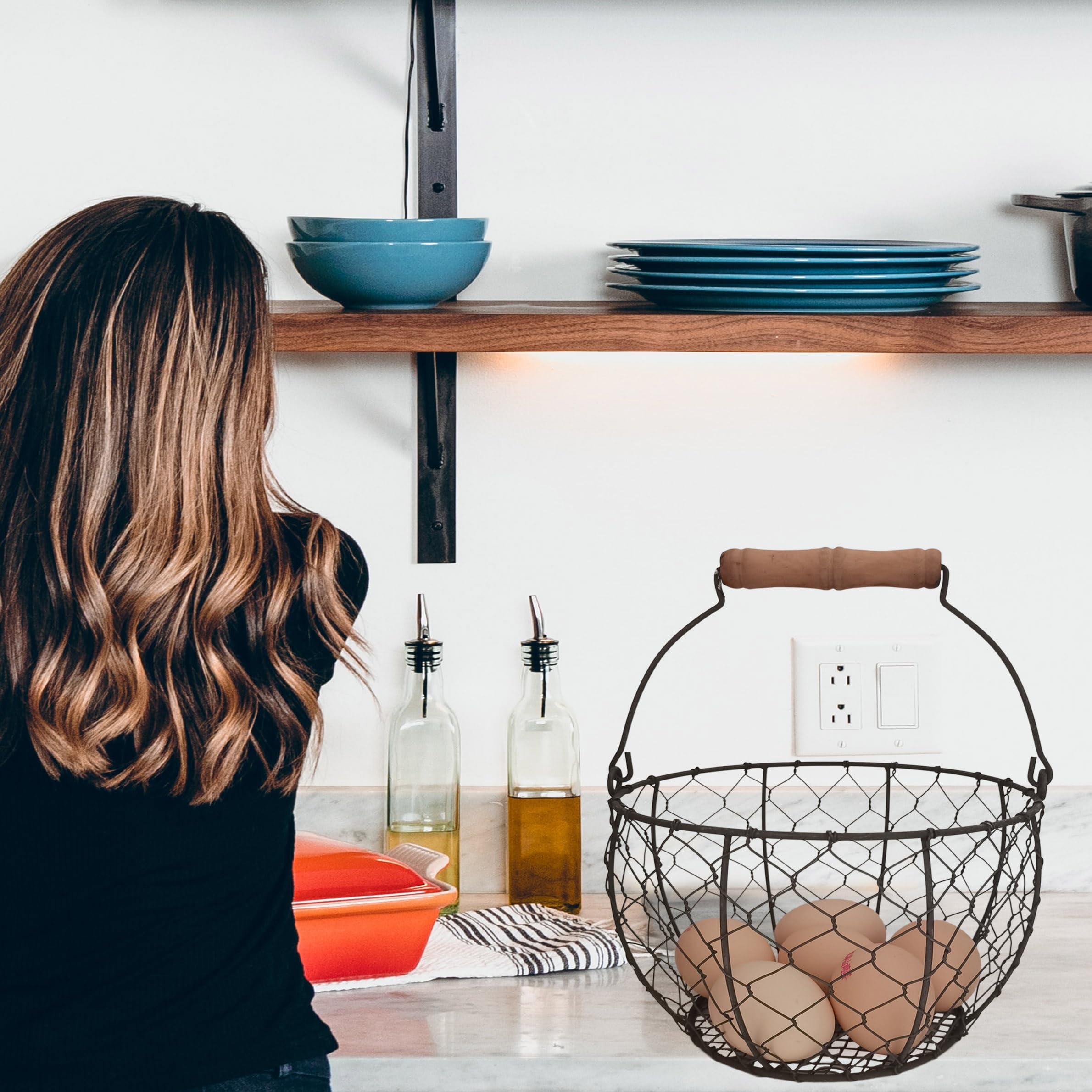 TAIANLE diseño rústico añade encanto vintage en el mostrador de la cocina