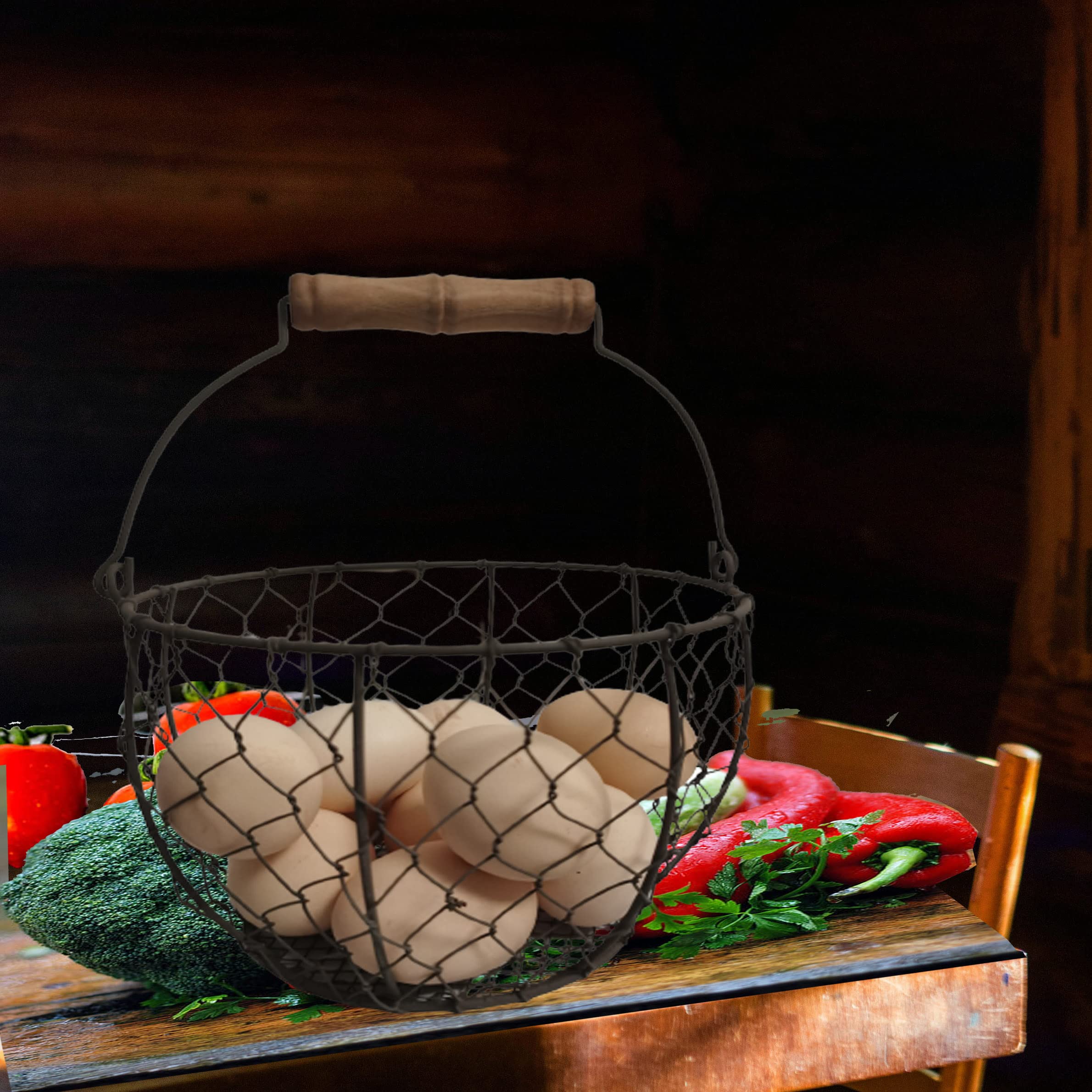 TAIANLE cesta con asa facilita trasladar huevos entre granja y cocina