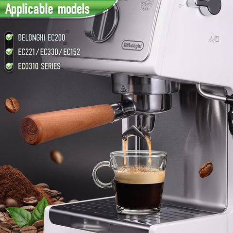 TaiBest portafiltro compatible con DeLonghi para ajuste sin fugas.