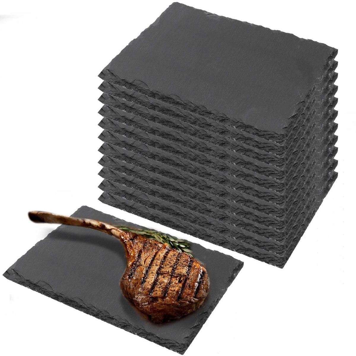TAICHEUT pizarra negra 23x15 cm para presentación elegante de quesos y aperitivos