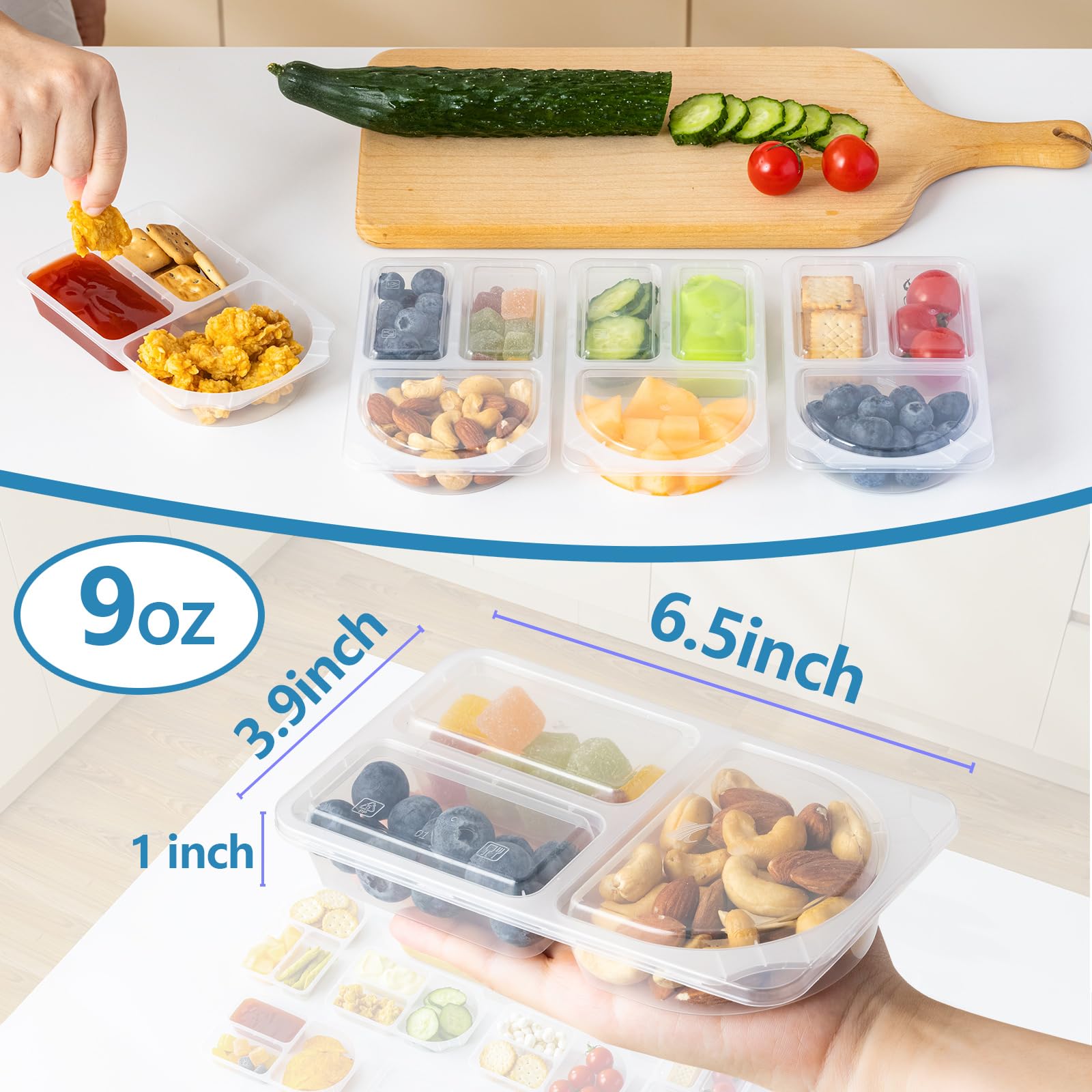 Porciones de Taihuimy para snacks y salsas, ideal para control de porciones