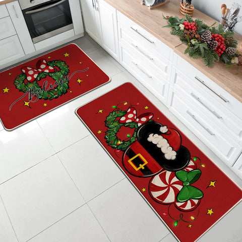 Tailus alfombra Navidad Estrellas Rojo 17x29, resistente a manchas para uso diario.