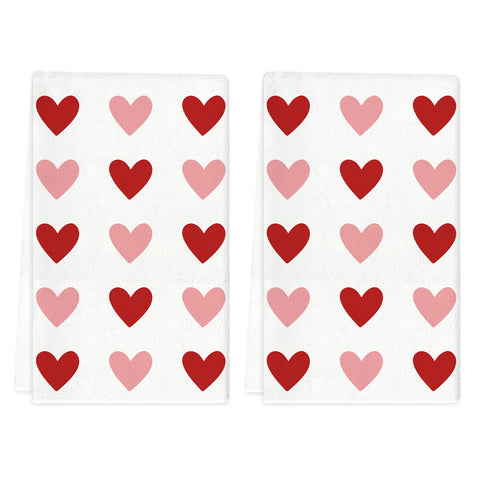 Toallas TAJWE para cocina con corazones rojos, diseño romántico y secado eficiente.