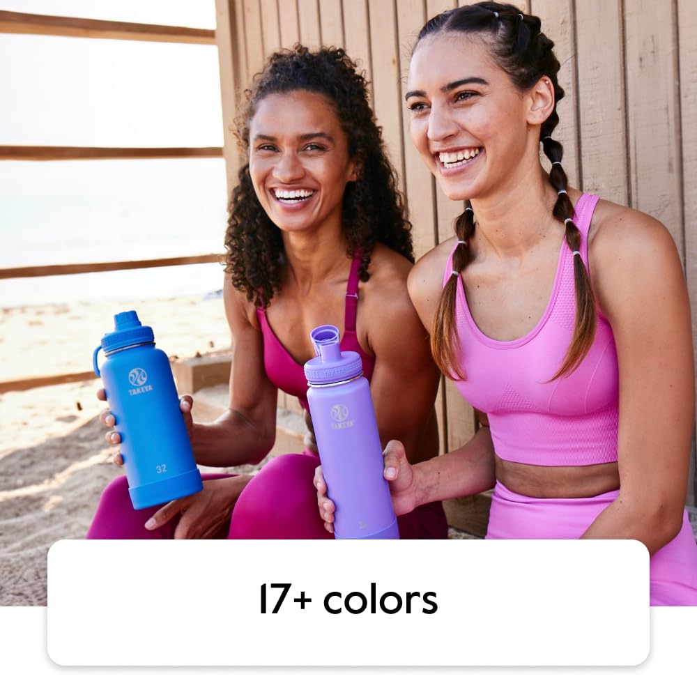 Takeya Actives: doble aislamiento en acero inoxidable mantiene bebidas frías para jornadas largas.