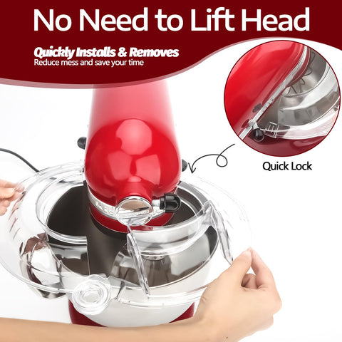Taladad boquilla de vertido con ángulo para KitchenAid facilita añadir ingredientes.