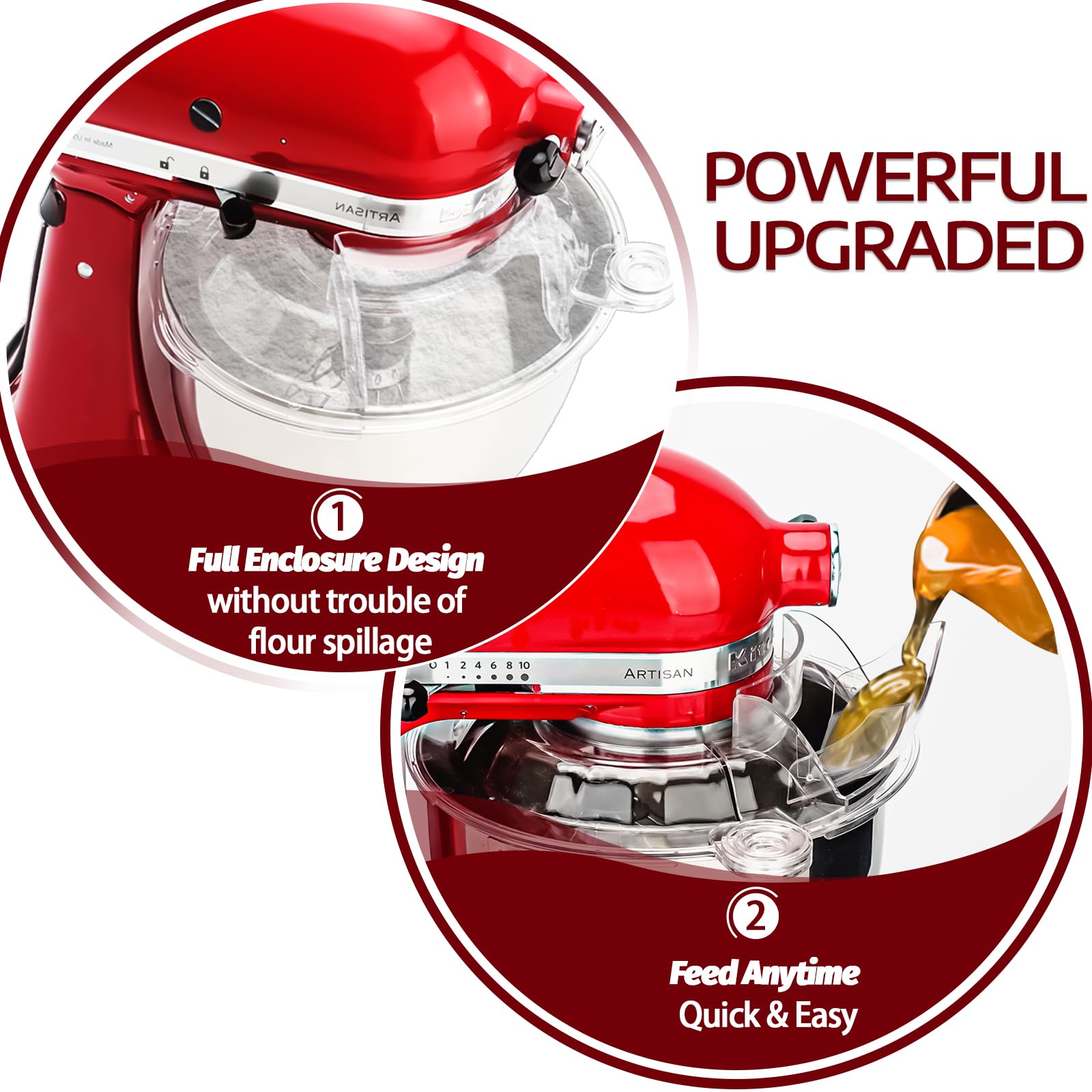 Taladad escudo de salpicaduras para KitchenAid mantiene la superficie limpia.