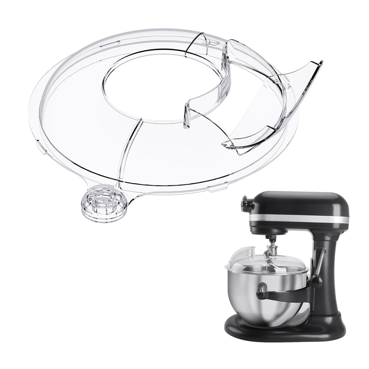 Taladad escudo de vertido para KitchenAid evita salpicaduras durante batidos.