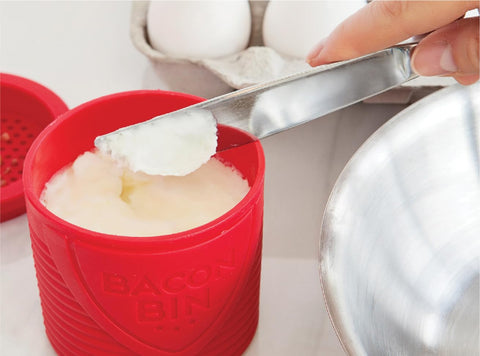 Bacon Bin de Talisman Designs: escurridor resistente al calor para grasa caliente.