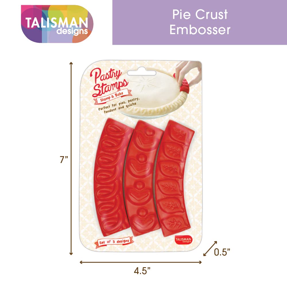 Talisman Designs: costras de masa con tres patrones.