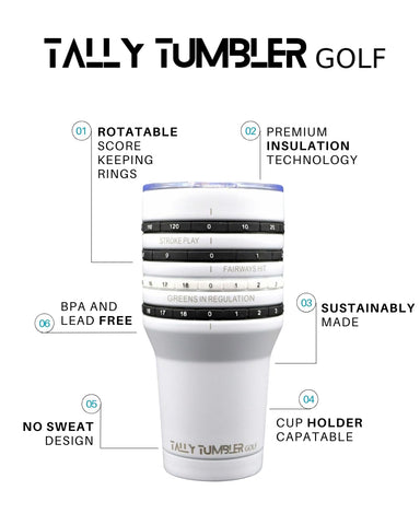 Tally Tumbler con aislamiento doble para mantener bebidas frías o calientes