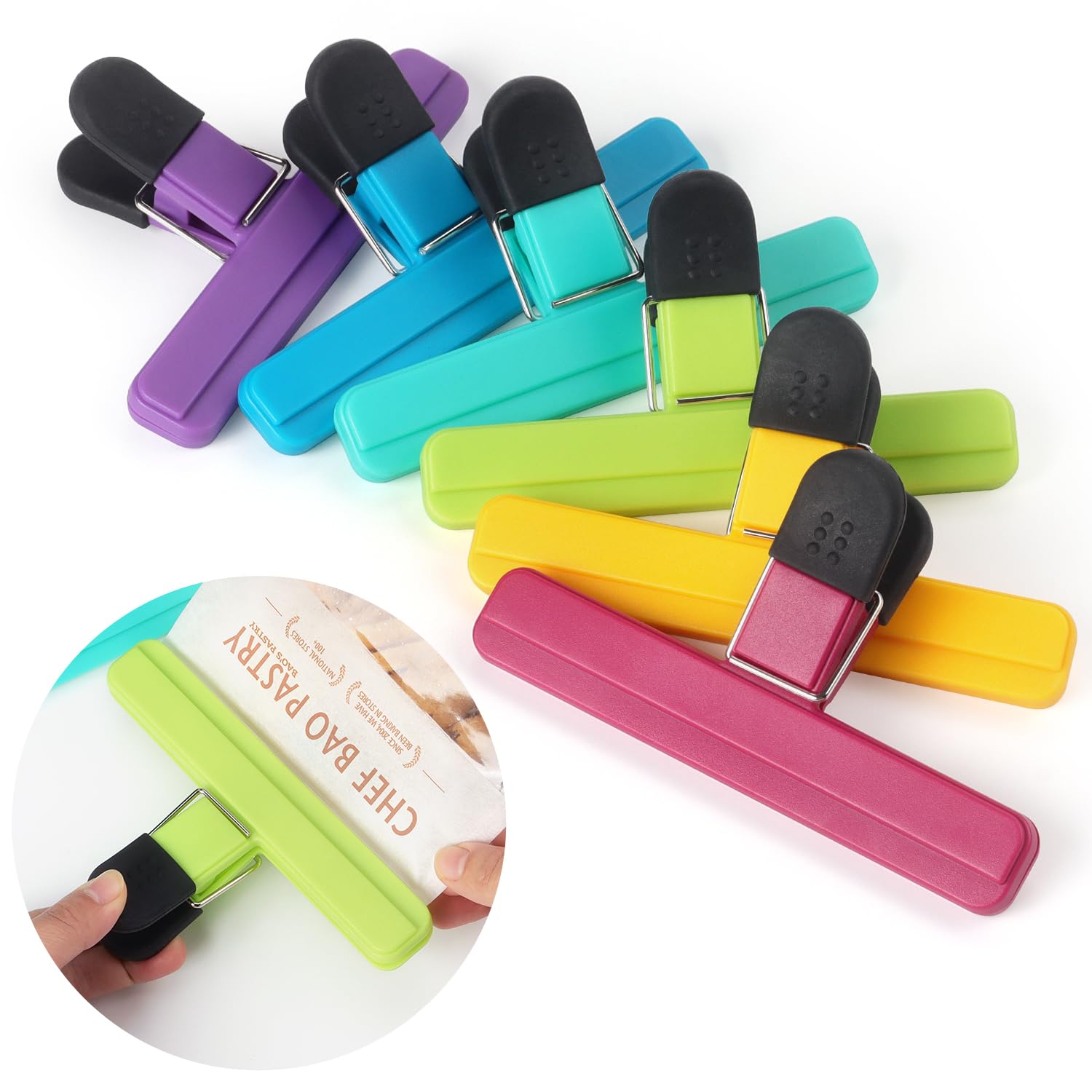 Tamaki clips para bolsas grandes en azul, mantienen frescas las sobras