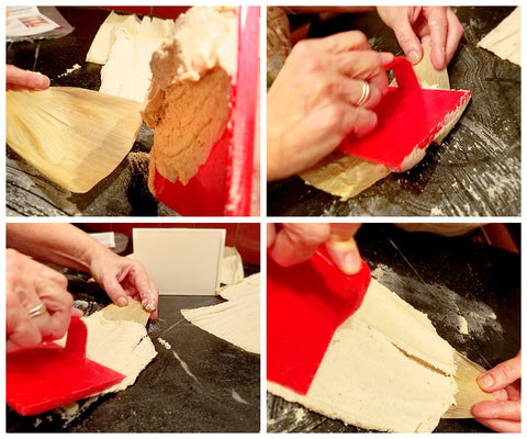 Tamales repartidor de masa de dos piezas ideal para preparar lotes extra.