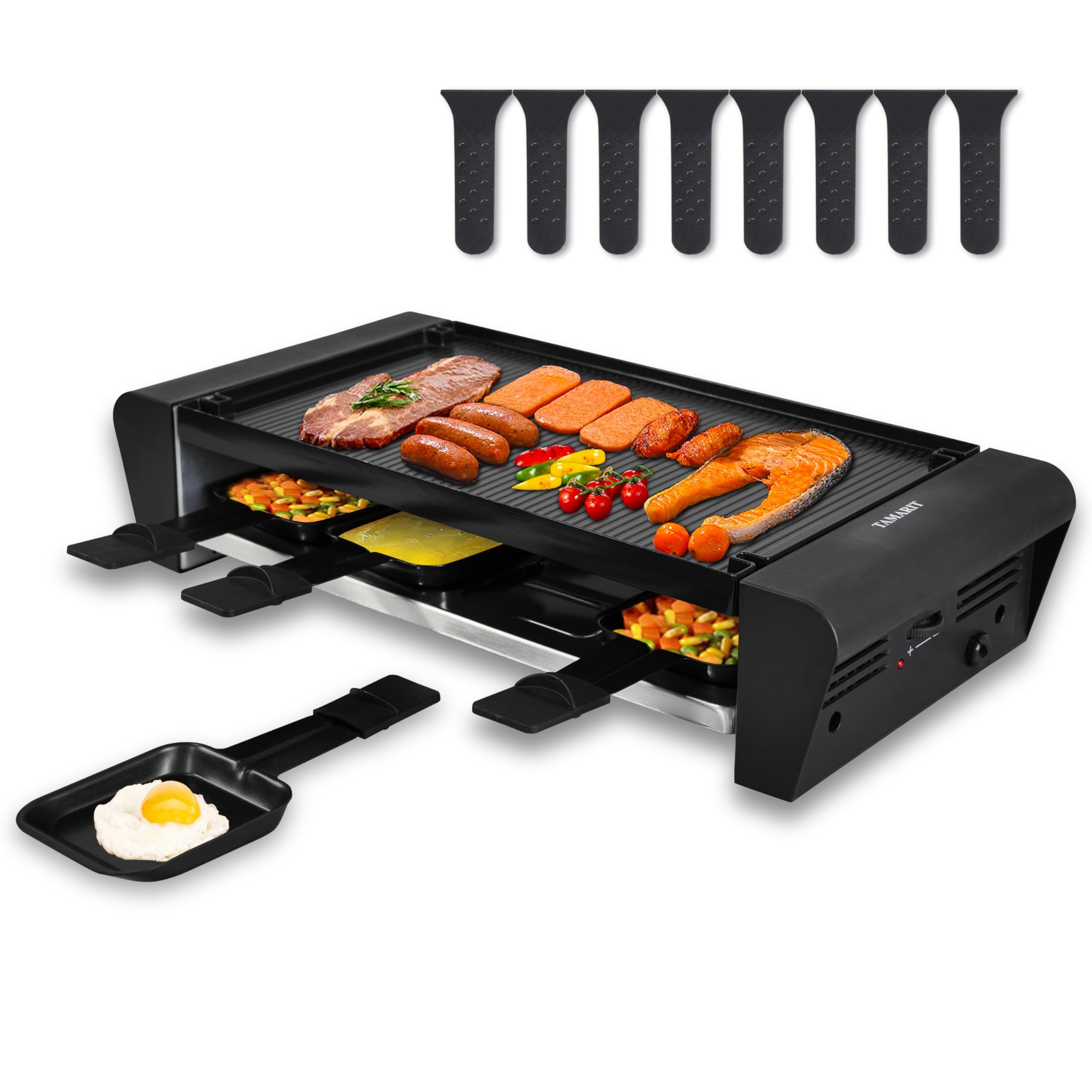 TAMARIT Raclette: parrilla para 8 personas ideal para cenas en familia.