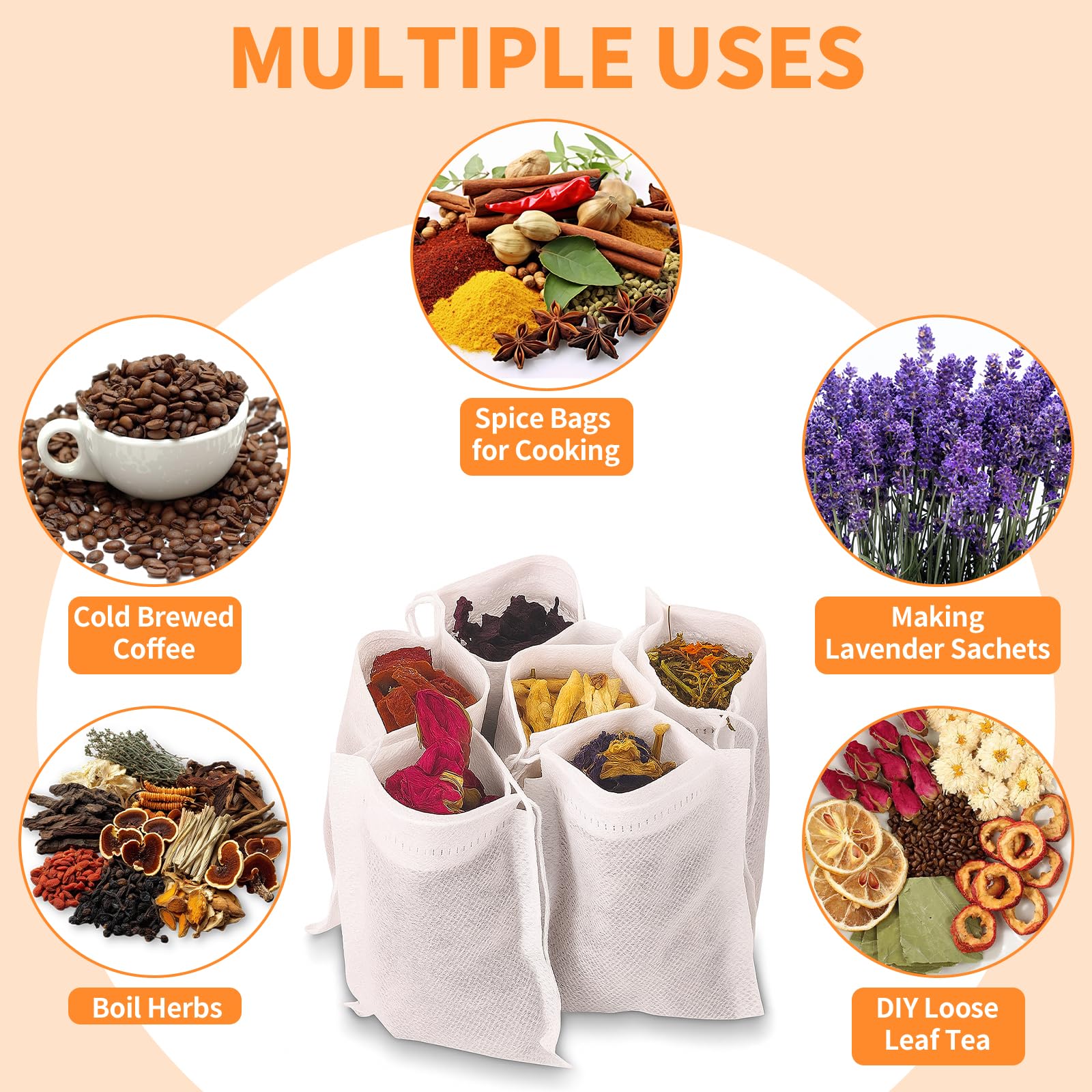 TamBee bolsas reutilizables para infusiones, hierbas y regalos caseros.