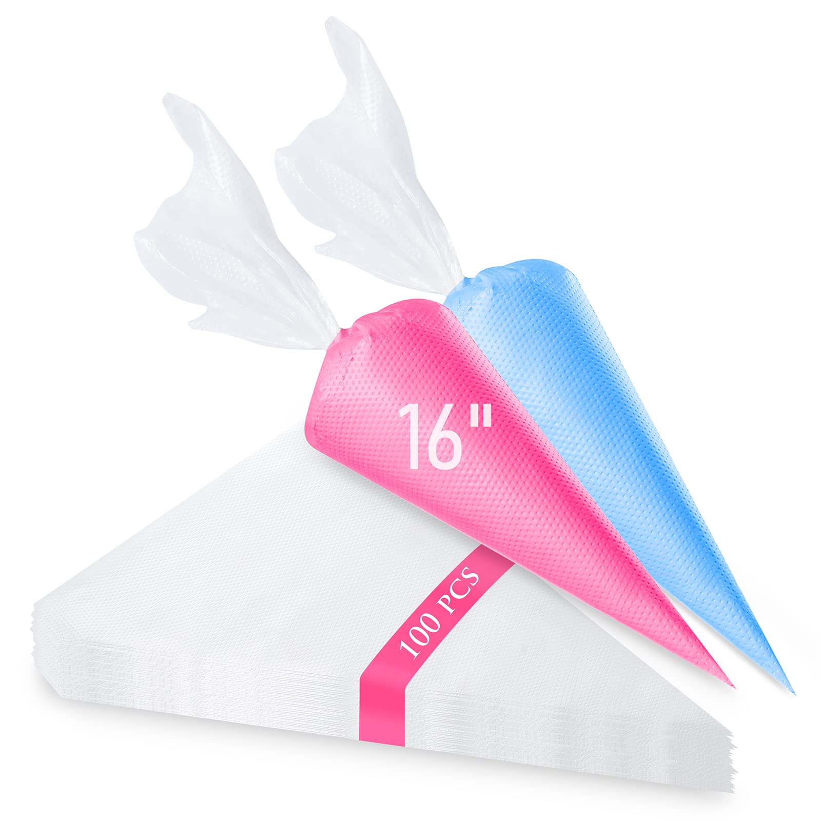 Tamodan bolsas pasteleria 100 piezas 16 pulgadas sin punta para rellenos y decoracion