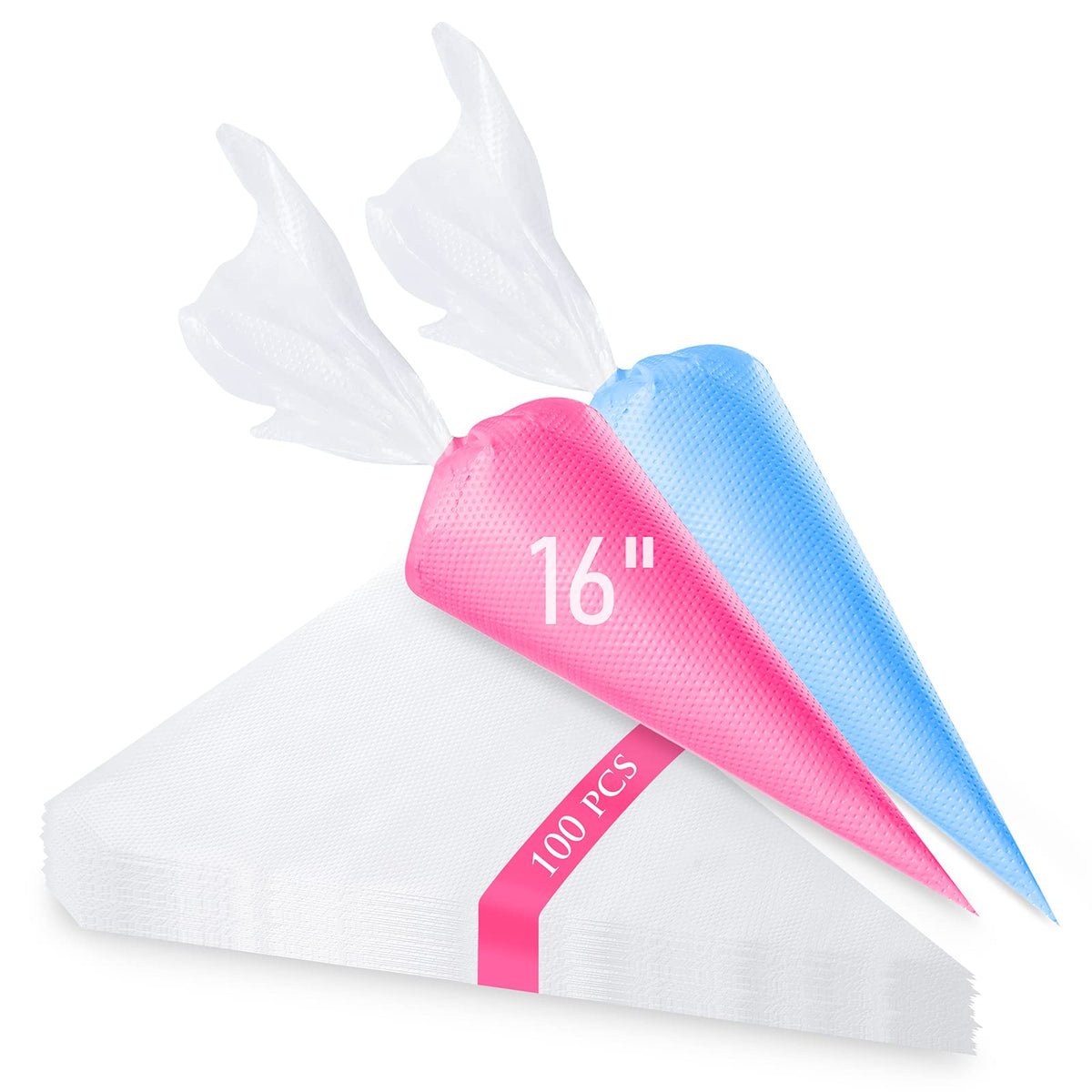 Tamodan bolsas pasteleria 100 piezas 16 pulgadas sin punta para rellenos y decoracion